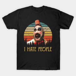 Funny Men Artwork Hate People T-Shirt